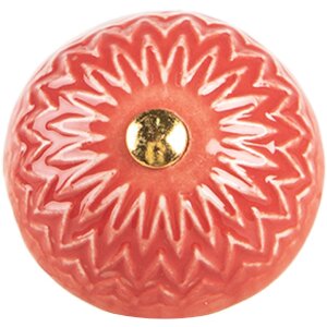 Manopola per porta Clayre & Eef 66273 rosso-beige...