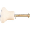 Manopola per porta Clayre & Eef 66275BL Ø 3x3 cm Beige-Blu