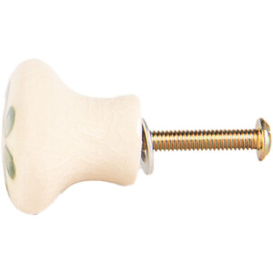 Clayre & Eef 66275GR Pomello per porta in ceramica Ø 3 cm / S 3 cm