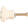 Clayre & Eef 66275GR Pomello per porta in ceramica Ø 3 cm / S 3 cm