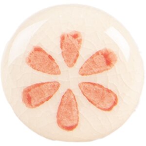 Pomello per porta Clayre & Eef 66275O Beige-Arancio 3x3 cm in Ceramica Stile Rustico
