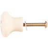 Pomello per porta Clayre & Eef 66275O Beige-Arancio 3x3 cm in Ceramica Stile Rustico