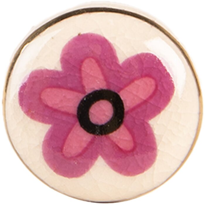 Pomello per porta Clayre & Eef 66276 Ø 3x3 cm Beige Rosa