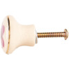Pomello per porta Clayre & Eef 66276 Ø 3x3 cm Beige Rosa