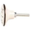 Manopola per porta Clayre & Eef 66278 Ø 4x3 cm Beige-Nera