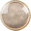 Pomello per porta Clayre & Eef 66281G Ø 3x3 cm / Altezza S3 cm Grigio-Dorato