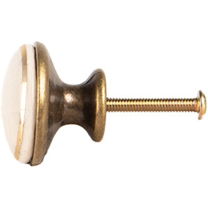 Manopola per porta Clayre & Eef 66281W Beige Dorato...
