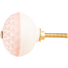 Manopola per porta Clayre & Eef 66282 Ø 4x3 cm rosa-beige