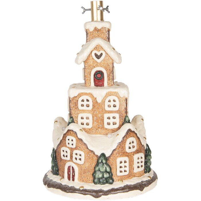 Supporto per albero di Natale Clayre & Eef 5MG0093 Ø 35x57 cm Marrone e Bianco