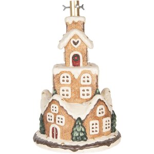 Supporto per albero di Natale Clayre & Eef 5MG0093 Ø 35x57 cm Marrone e Bianco