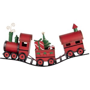 Decorazione Treno Clayre & Eef 5Y1294 63x13x31 cm Rossa