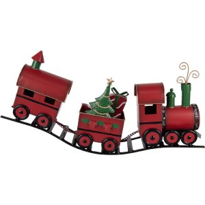 Decorazione Treno Clayre & Eef 5Y1294 63x13x31 cm Rossa