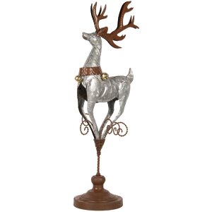 Renna in ferro Clayre & Eef 5Y1297 24x24x68 cm Grigia