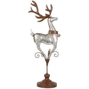 Renna in ferro Clayre & Eef 5Y1297 24x24x68 cm Grigia