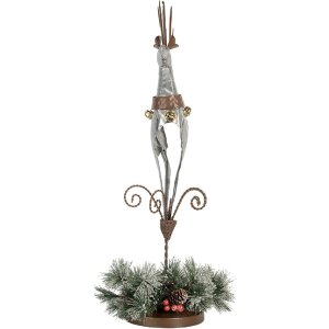 Renna in ferro Clayre & Eef 5Y1297 24x24x68 cm Grigia