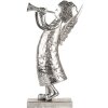 Decorazione Angelo in ferro Clayre & Eef 5Y1300 Argento 30x15x50 cm
