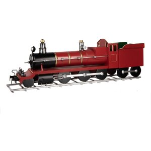 Decorazione Treno Clayre & Eef 5Y1304 86x18x27 cm Rossa