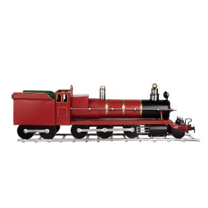 Decorazione Treno Clayre & Eef 5Y1304 86x18x27 cm Rossa