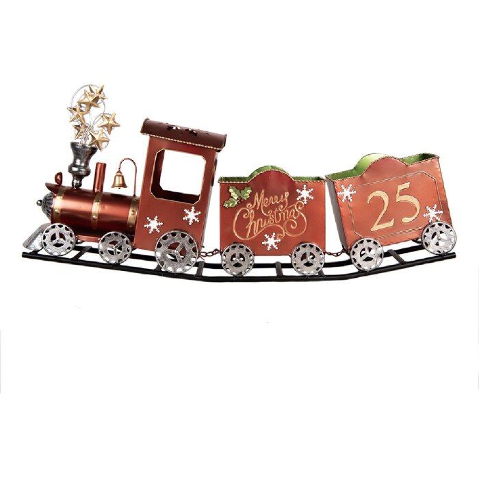 Decorazione Treno Clayre & Eef 5Y1308 79x15x37 cm Rossa