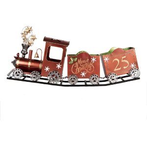 Decorazione Treno Clayre & Eef 5Y1308 79x15x37 cm Rossa