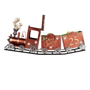 Decorazione Treno Clayre & Eef 5Y1308 79x15x37 cm Rossa