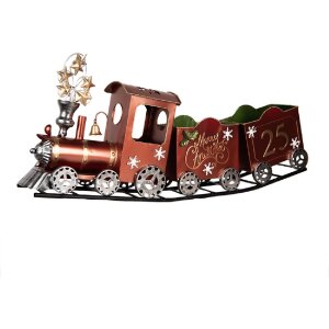Decorazione Treno Clayre & Eef 5Y1308 79x15x37 cm Rossa