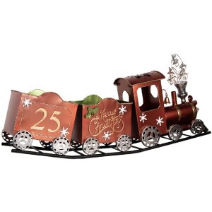 Decorazione Treno Clayre & Eef 5Y1308 79x15x37 cm Rossa