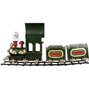 Decorazione Treno Clayre & Eef 5Y1309 Verde 77x15x31 cm