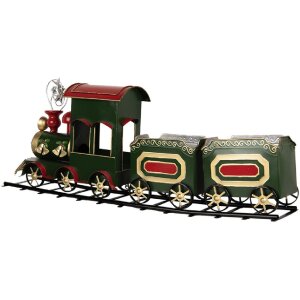 Decorazione Treno Clayre & Eef 5Y1309 Verde 77x15x31 cm