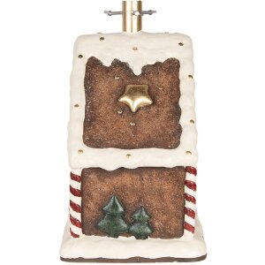 Base per albero di Natale Clayre & Eef 6MG0143 37x26x47 cm Marrone e Bianco