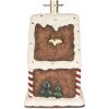 Base per albero di Natale Clayre & Eef 6MG0143 37x26x47 cm Marrone e Bianco