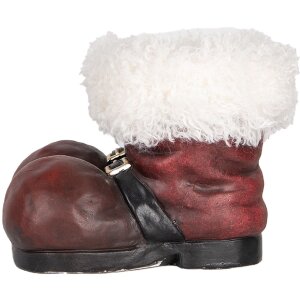 Clayre & Eef 6MG0144 Decorazione Vaso da Fiori Stivale Babbo Natale 26x26x20 cm