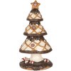Albero Decorativo di Natale Clayre & Eef 6MG0146 Ø 22x43 cm Marrone e Beige