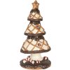 Albero Decorativo di Natale Clayre & Eef 6MG0146 Ø 22x43 cm Marrone e Beige