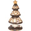 Albero Decorativo di Natale Clayre & Eef 6MG0146 Ø 22x43 cm Marrone e Beige