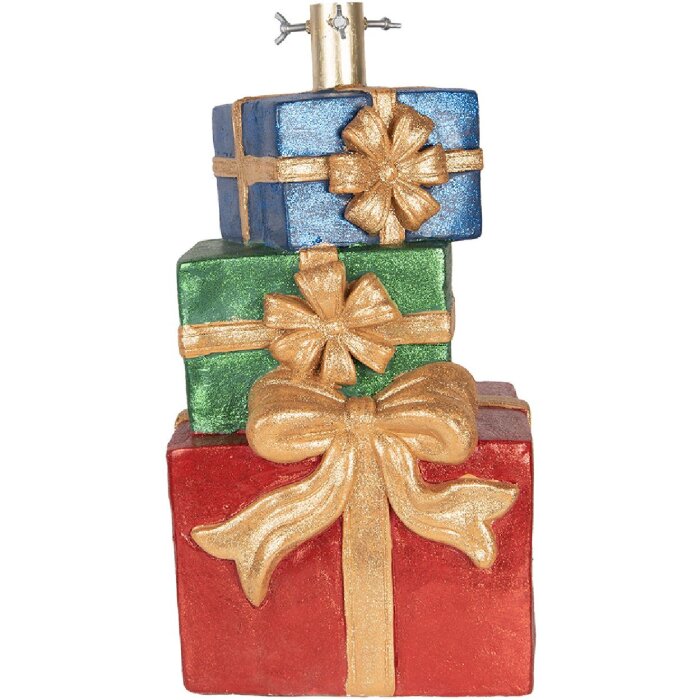 Base per albero di Natale Clayre & Eef 6MG0149 25x28x48 cm Rosso-dorata