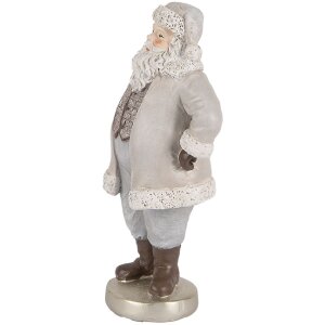 Clayre & Eef 6PR5520 Decorazione Babbo Natale 8x6x15 cm Grigia