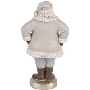 Clayre & Eef 6PR5520 Decorazione Babbo Natale 8x6x15 cm Grigia