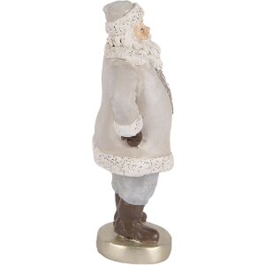 Clayre & Eef 6PR5520 Decorazione Babbo Natale 8x6x15 cm Grigia