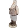 Clayre & Eef 6PR5521 Decorazione Babbo Natale 8x6x15 cm Beige/Grigio