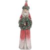 Clayre & Eef 6PR5527 Decorazione Babbo Natale Rosso e Verde 7x6x24 cm