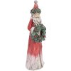 Clayre & Eef 6PR5527 Decorazione Babbo Natale Rosso e Verde 7x6x24 cm
