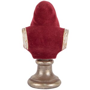 Clayre & Eef 6PR5538 Decorazione Busto Babbo Natale 10x9x19 cm Rosso e Bianco
