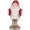 Clayre & Eef 6PR5538 Decorazione Busto Babbo Natale 10x9x19 cm Rosso e Bianco
