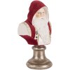 Clayre & Eef 6PR5538 Decorazione Busto Babbo Natale 10x9x19 cm Rosso e Bianco
