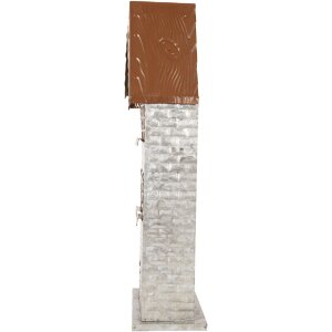 Portacandele a forma di casa Clayre & Eef 6Y5811 30x13x54 cm Grigio