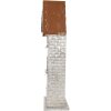 Portacandele a forma di casa Clayre & Eef 6Y5811 30x13x54 cm Grigio