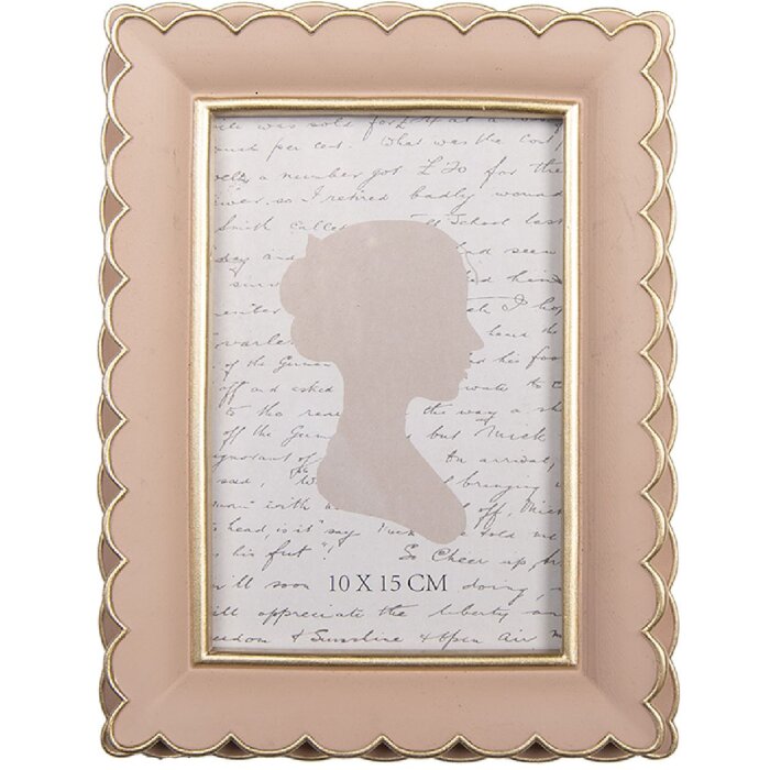 Cornice per foto Clayre & Eef 2F1310 15x3x20 cm 10x15 cm Rosa Oro