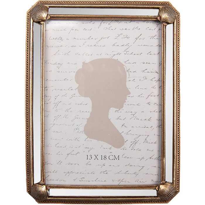 Cornice per foto Clayre & Eef 2F1343 16x2x21 cm color oro 13x18 cm