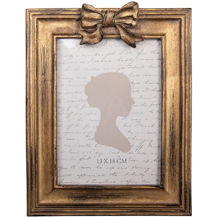 Cornice per foto Clayre & Eef 2F1345 19x3x25 cm / 13x18 cm Dorata